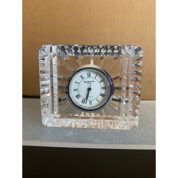 Waterford Wall Decor Waterford Crystal Heavy Square Quartz Desk